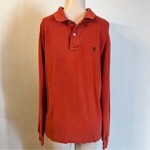 Polo by Ralph Lauren Polo Long Sleeve Collared Shirt Orange Sz Large